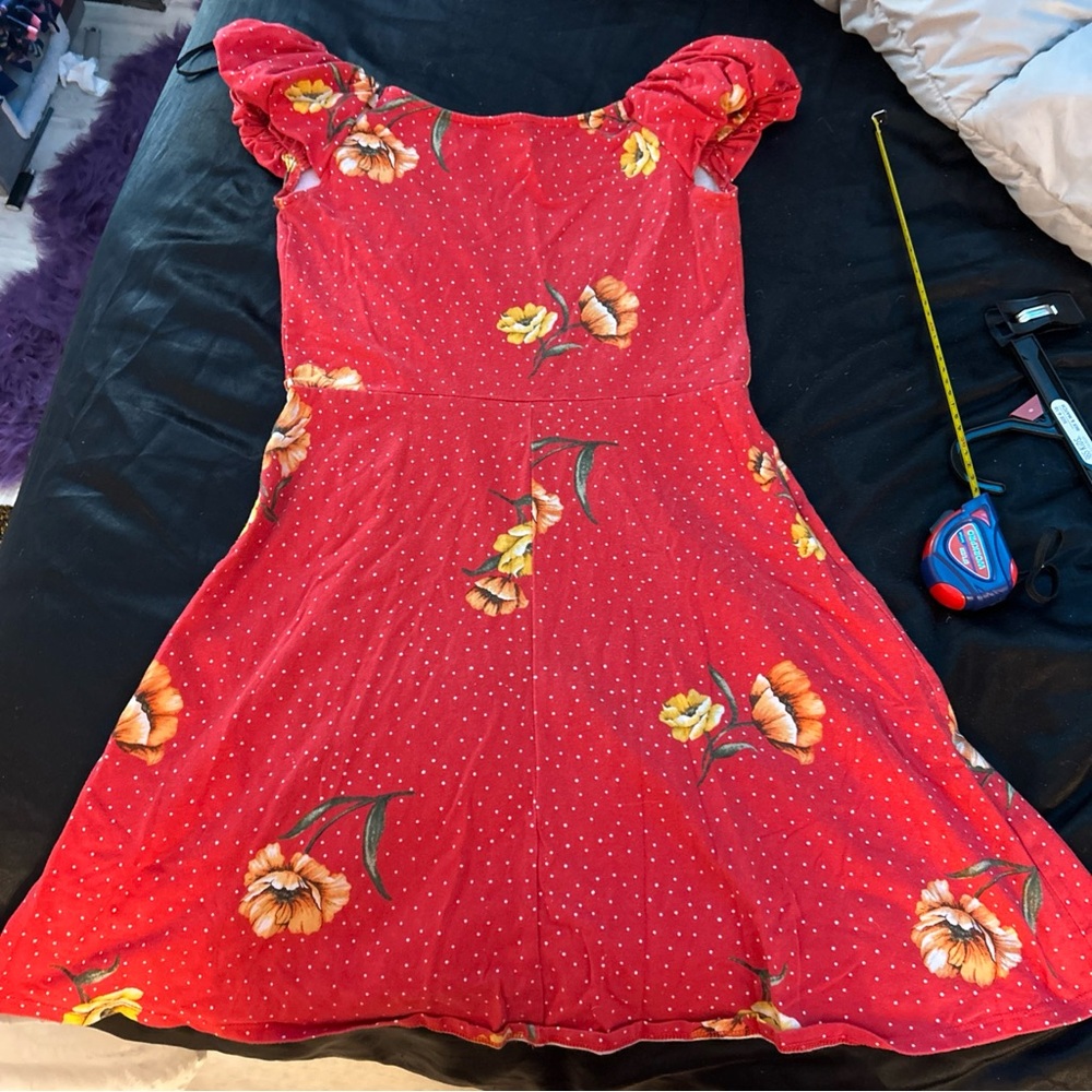 Forever 21 Red Floral Dress